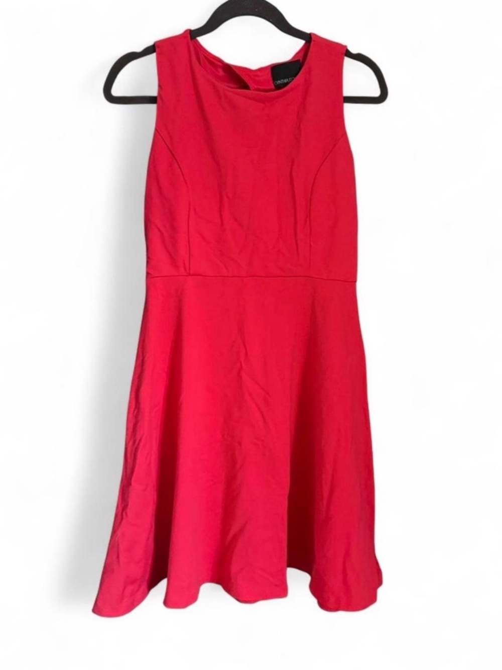 Cynthia Rowley Coral Res Sleeveless Fit & Flare Dress with Keyhole Cutout Back